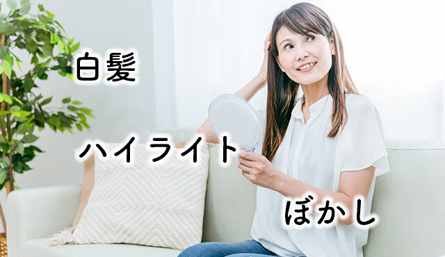 白髪染め ぼかす ハイライト