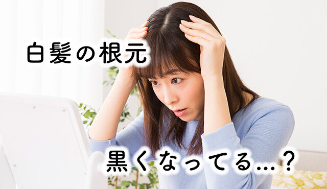 白髪染め 根元 黒い
