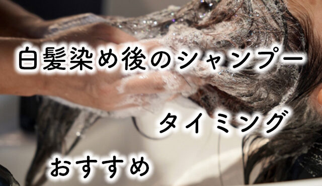 白髪染め後　シャンプー　画像